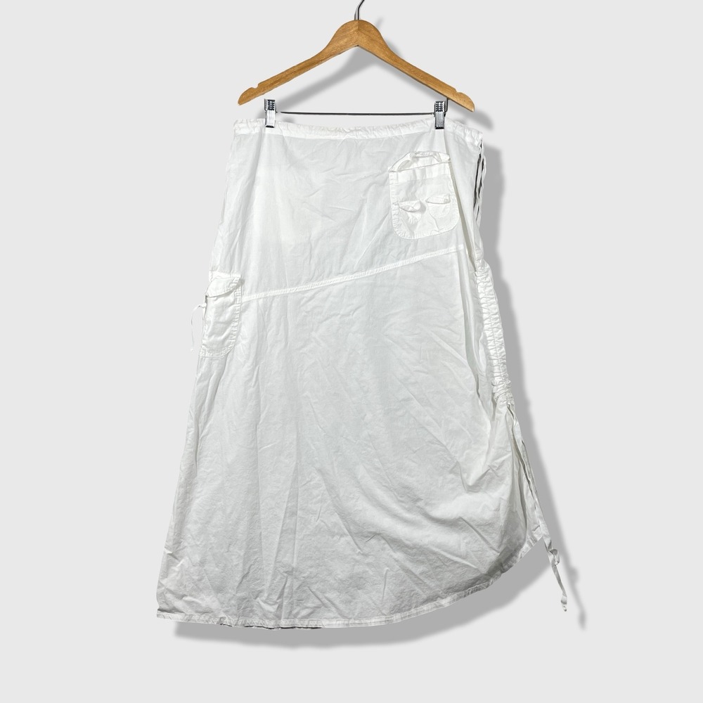 XCVI Wearables Maxi Skirt Womens XL White Gorpcore Utility Lagenlook